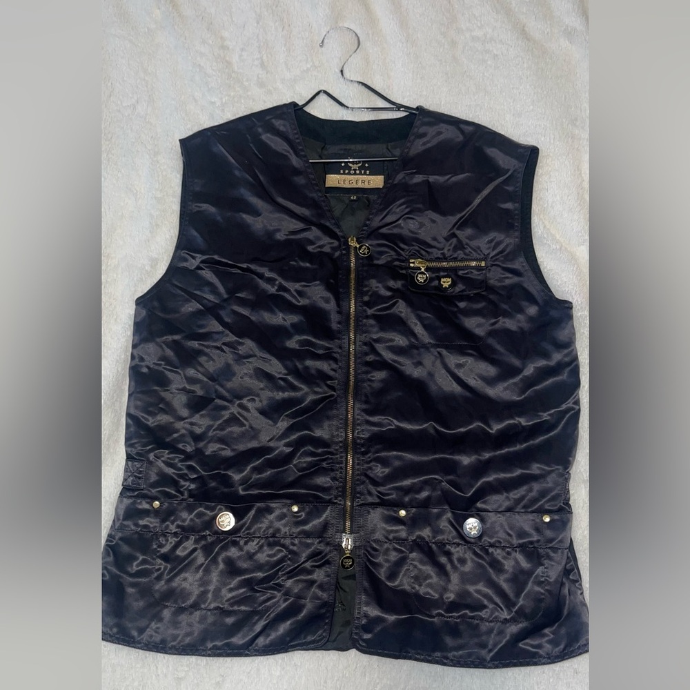Vintage 90s MCM Légère Sports Vest RIRI Swiss Zip Size 42